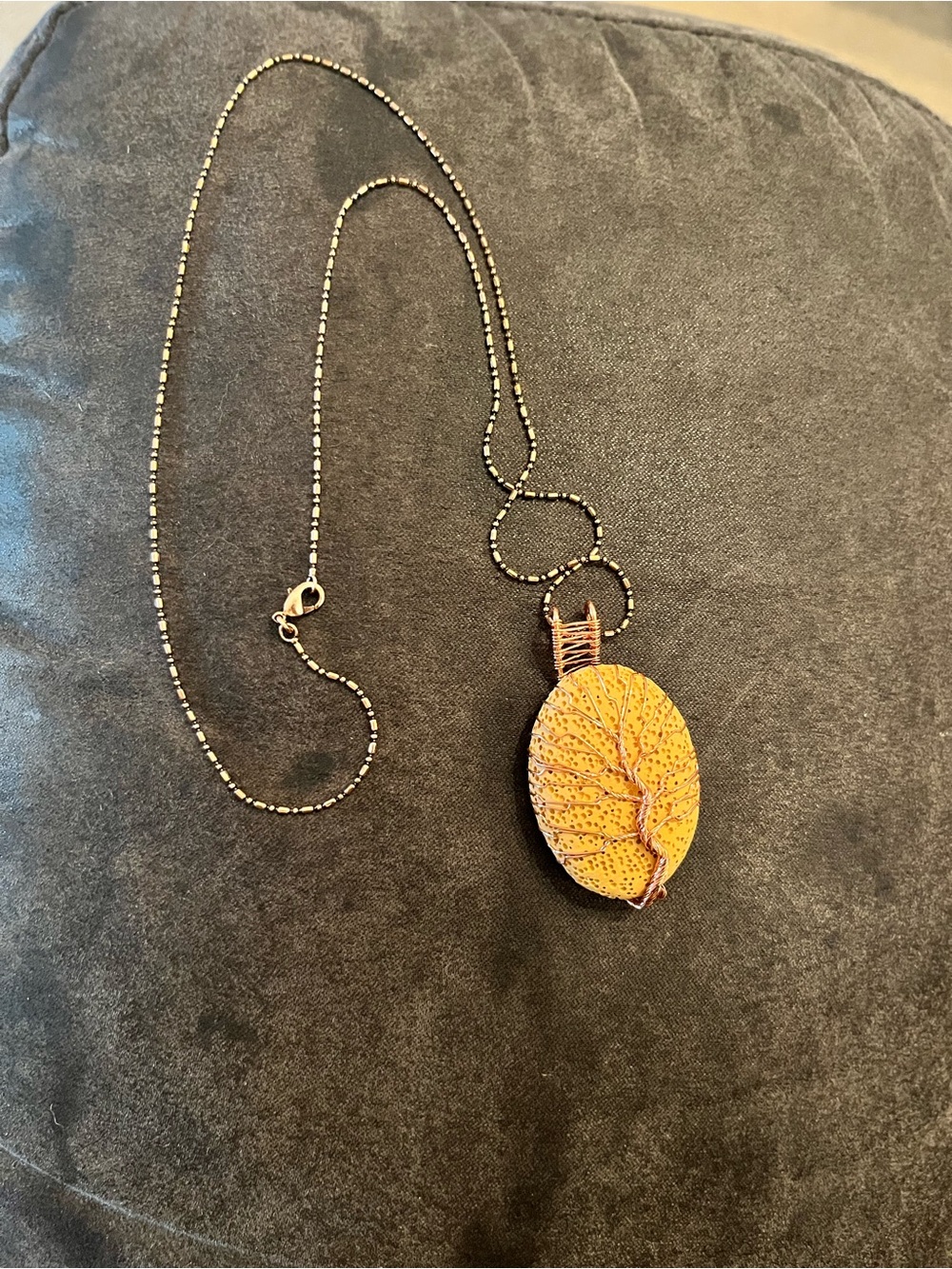 Drop Cocktail Volcanic Lava Stone Charkra Jewelry Pendant Necklace Gift Healing